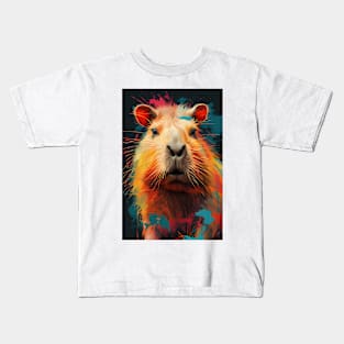 Vibrant Whiskers: Chromatic Hamster Delight Kids T-Shirt